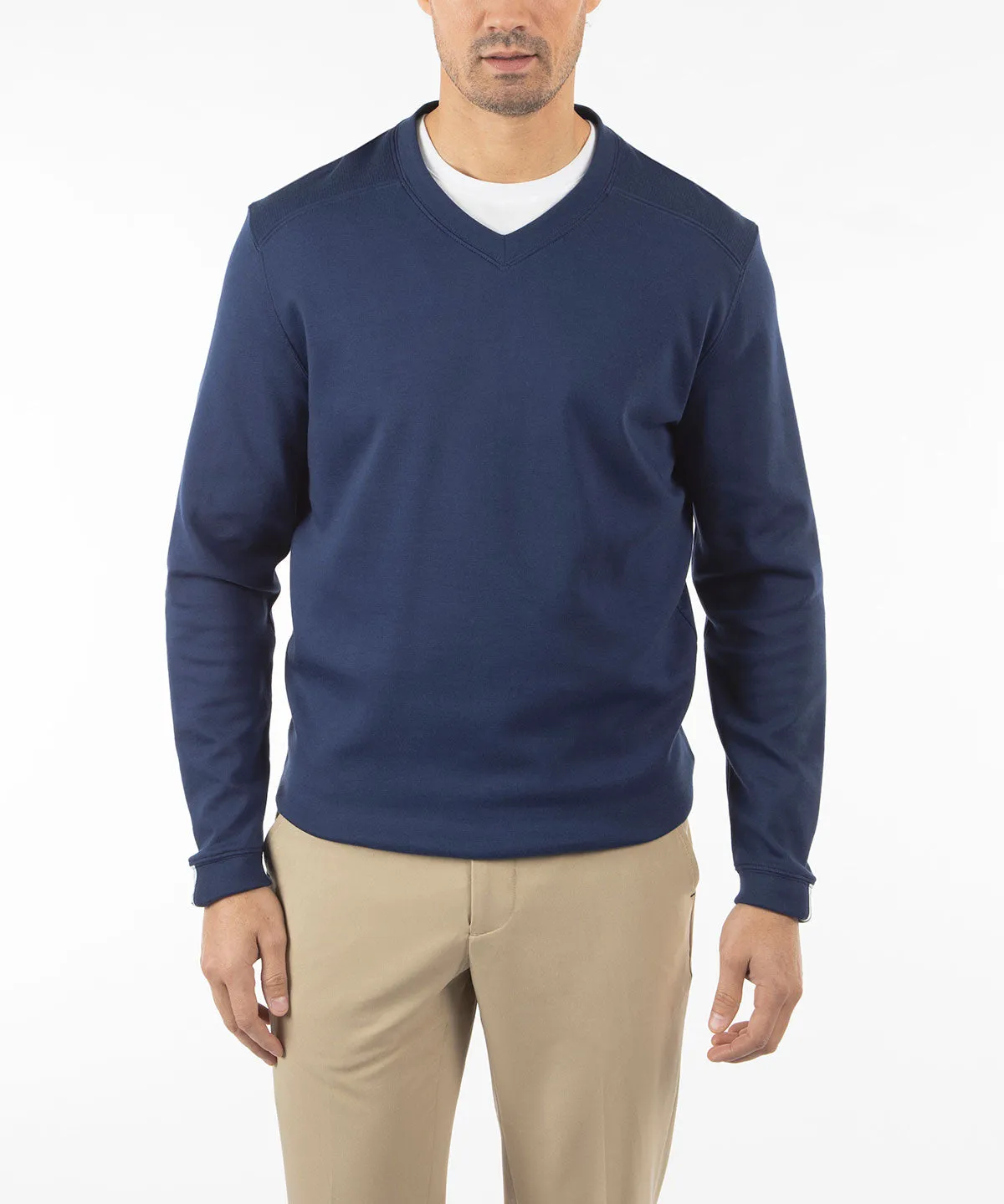 Signature Leaderboard Pima Cotton V-Neck Pullover