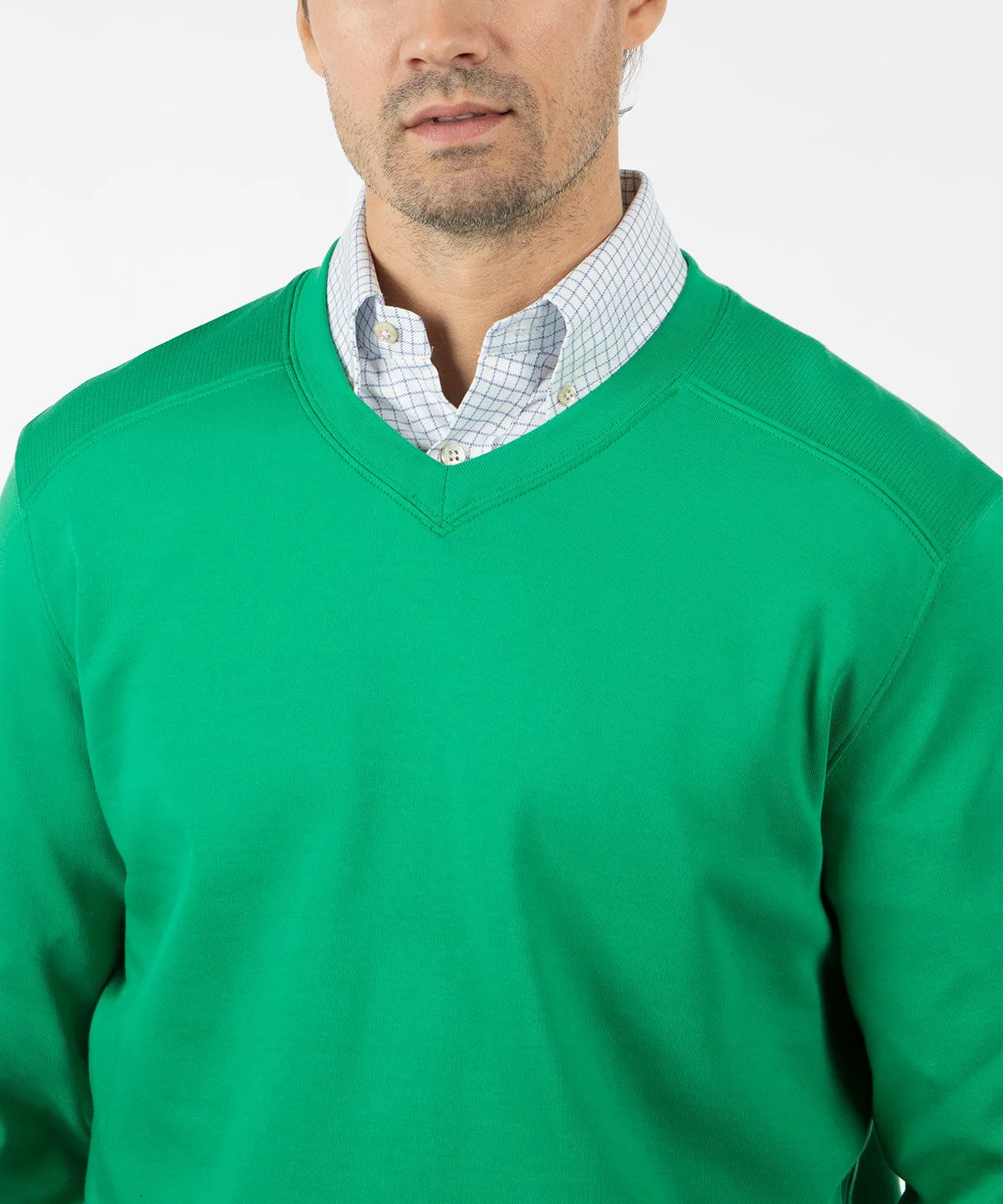 Signature Leaderboard Pima Cotton V-Neck Pullover