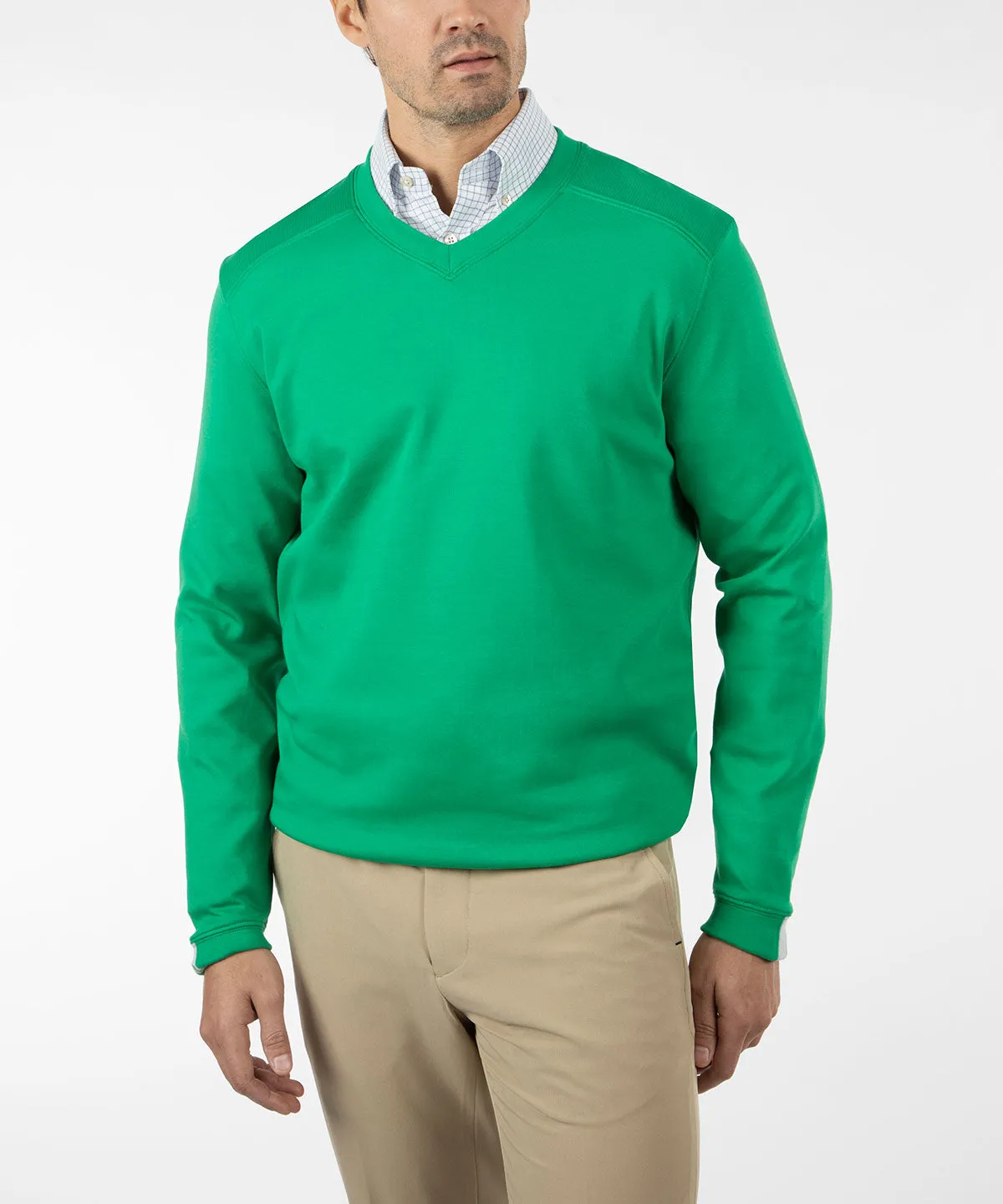 Signature Leaderboard Pima Cotton V-Neck Pullover