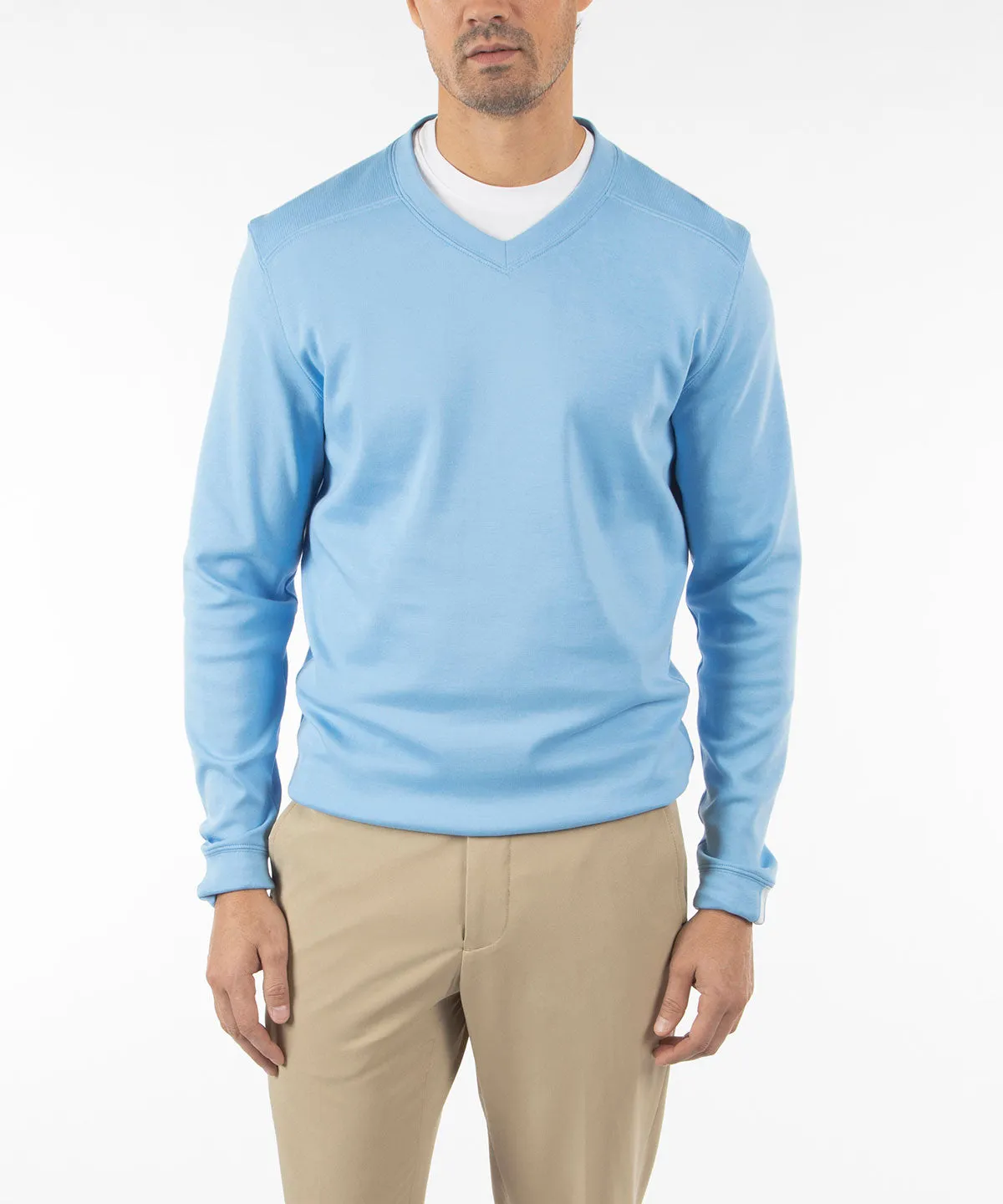 Signature Leaderboard Pima Cotton V-Neck Pullover