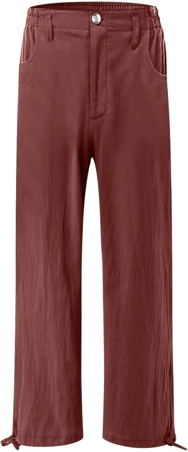 SMIDOW High Waist Wide Leg Pants for Women Trendy 2024 Casual Loose Long Trousers Palazzo Pants with Pockets