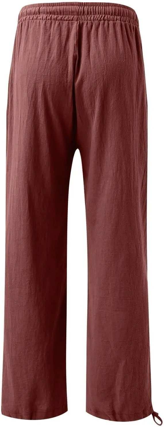 SMIDOW High Waist Wide Leg Pants for Women Trendy 2024 Casual Loose Long Trousers Palazzo Pants with Pockets