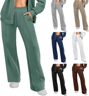 SMIDOW Wide Leg Sweatpants for Women High Waisted Loose Flare Pants Casual Fall Baggy Joggers Athletic Lounge Trousers