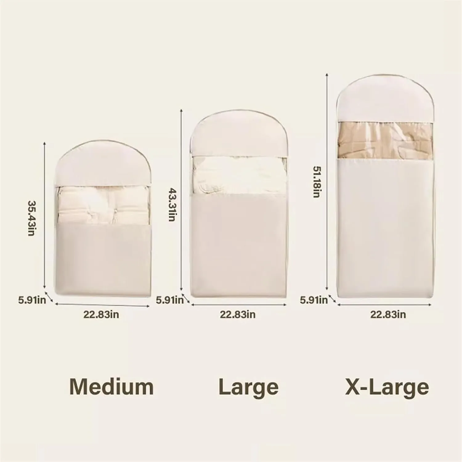 Space Saving Hanging Garment Bag with Self Compression Zipper, Upgrade Dust Cover Clothes Bags for Down Coat, Winter Coat Storage, Protects Clothes from Wrinkles (Pink-L-2pcs)