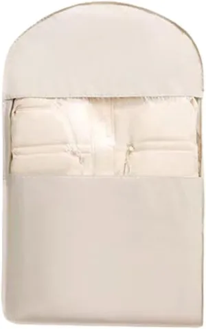 Space Saving Hanging Garment Bag with Self Compression Zipper,Space Closet Organizers, Cover Clothes Bags for Down Coat (D, 90X58X15cm)