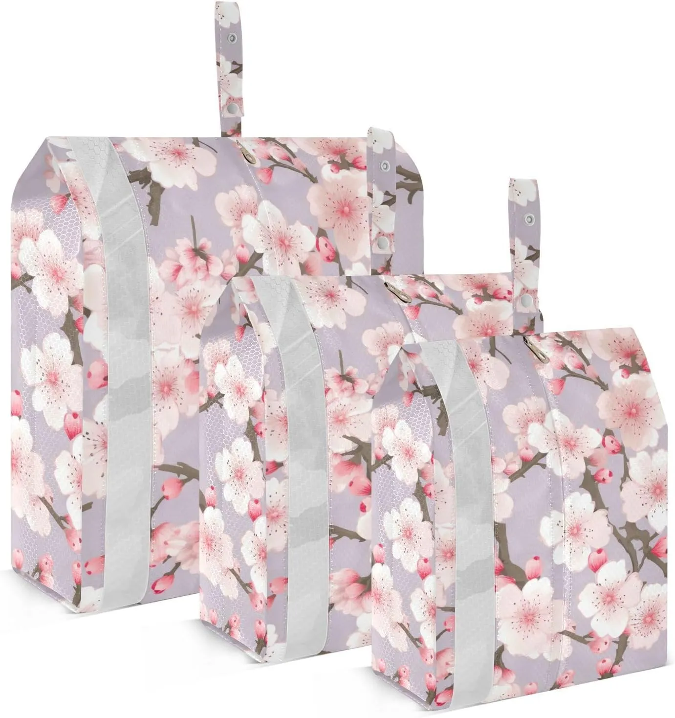 SPRIPORT Cherry Pink 3 Set Compression Packing Cubes for Travel Lightweight Luggage Organizer Bags for Carry on Suitcase Travel Cubes for Man Woman Vacation Clothes