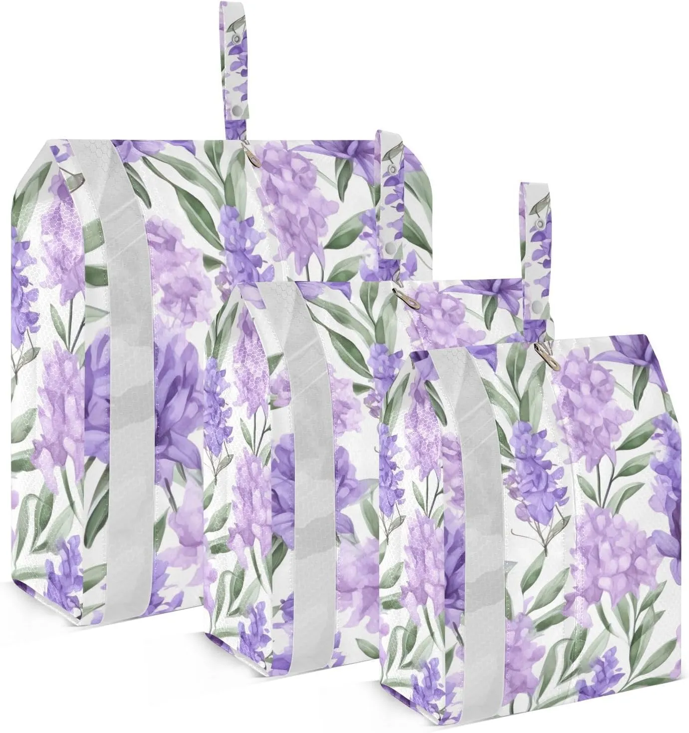 SPRIPORT Flowers Lilacs Purple 3 Set Compression Packing Cubes for Travel Lightweight Luggage Organizer Bags for Carry on Suitcase Travel Accessories for Man Woman Clothes Vacation