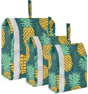 SPRIPORT Pineapple Dark Green 3 Set Compression Packing Cubes for Travel Lightweight Luggage Organizer Bags for Carry on Suitcase Travel Accessories for Man Woman Vacation Clothes
