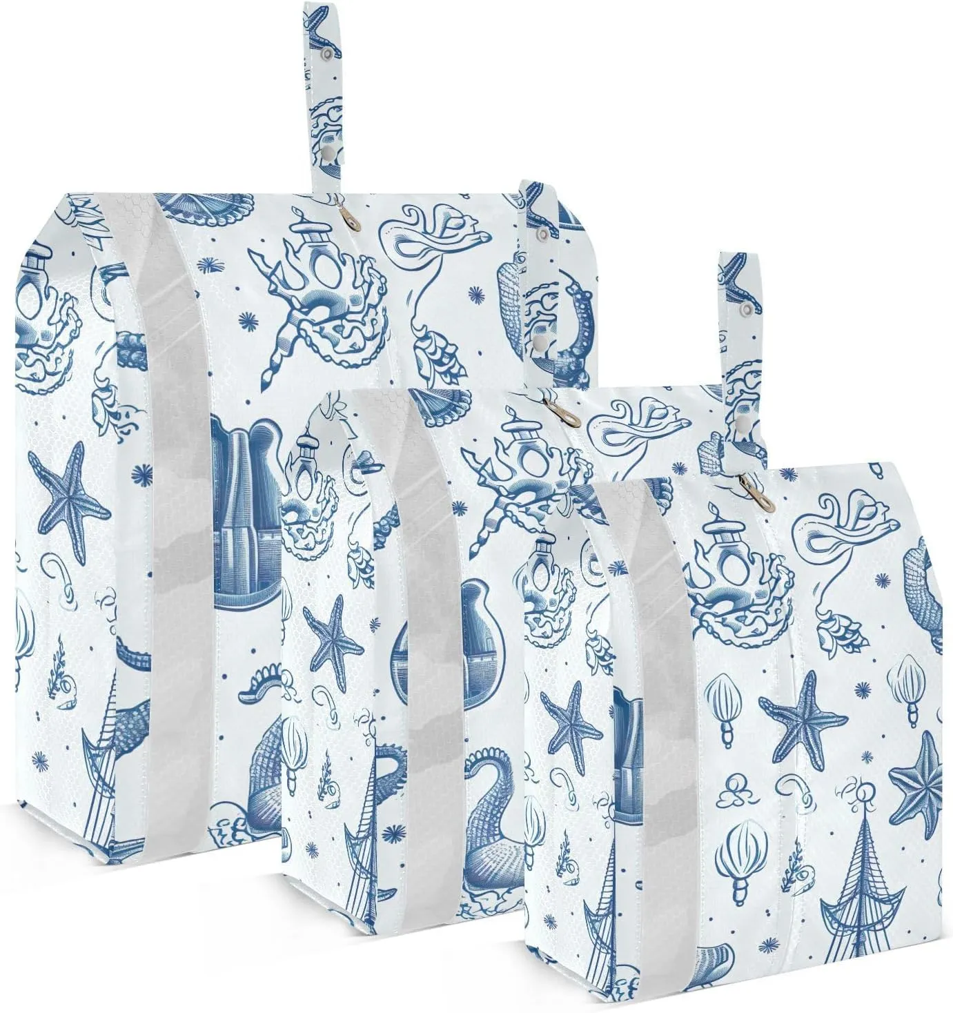 SPRIPORT Sed Starfish 3 Set Compression Packing Cubes for Travel Lightweight Luggage Organizer Bags for Carry on Suitcase Luggage Cubes for Woman Man Clothes Vacation