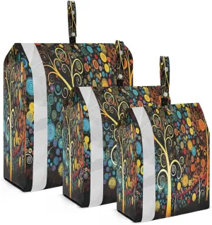 SPRIPORT Spiral Rainbow Trees 3 Set Compression Packing Cubes for Travel Lightweight Luggage Organizer Bags for Carry on Suitcase Luggage Cubes for Vacation Man Woman Clothes