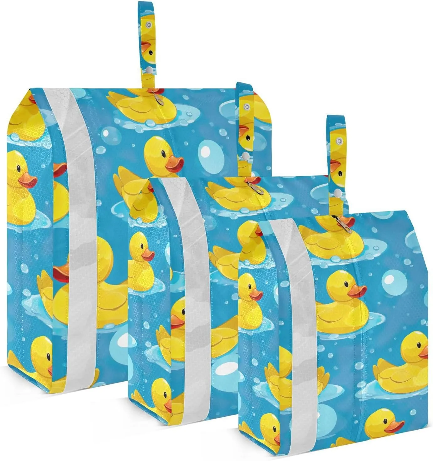 SPRIPORT Yellow Rubber Ducks Blue 3 Set Compression Packing Cubes for Travel Lightweight Luggage Organizer Bags for Carry on Suitcase Travel Accessories for Man Woman Clothes
