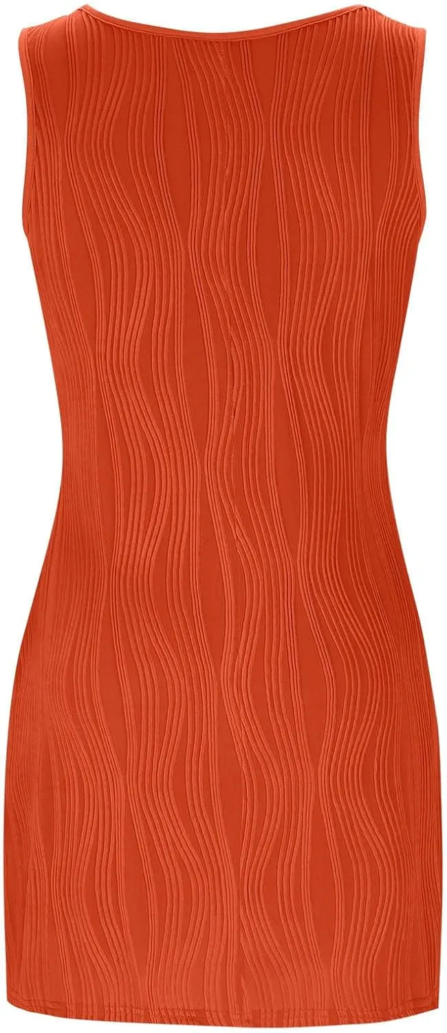 Summer Dresses for Women 2025 Sleeveless Swimsuit Beach Sundresses Coverups Vacation Button Down Casual Mini Dress