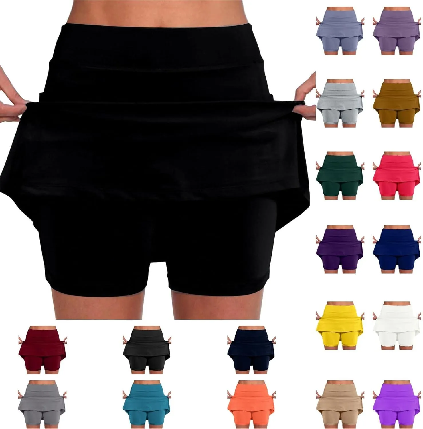 Tennis Skirts for Women High Waisted Golf Skirt with Shorts Pockets Workout Athletic Skort for Summer Casual