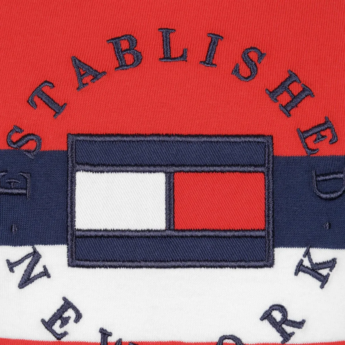 Tommy Hilfiger Boys T-Shirt - Striped Cotton Flag T-Shirt