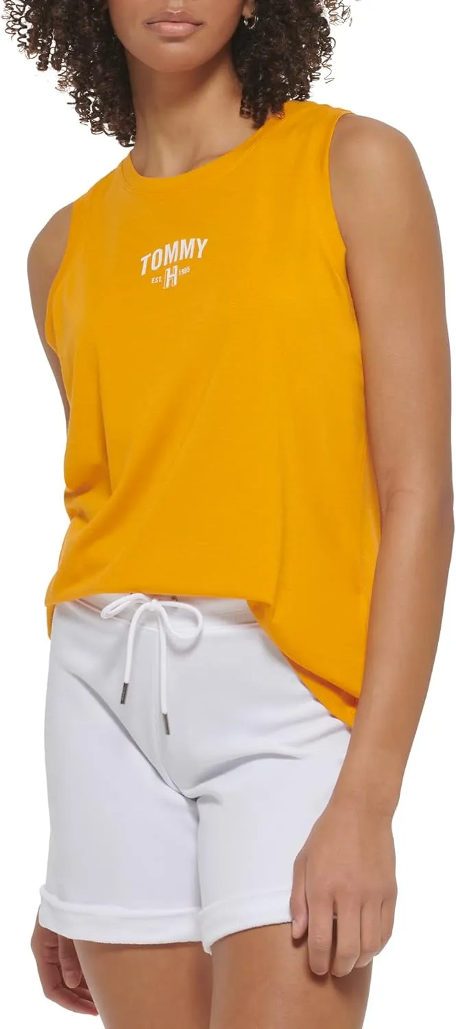 Tommy Hilfiger Women's Racerback Printed Chest Graphic Tank