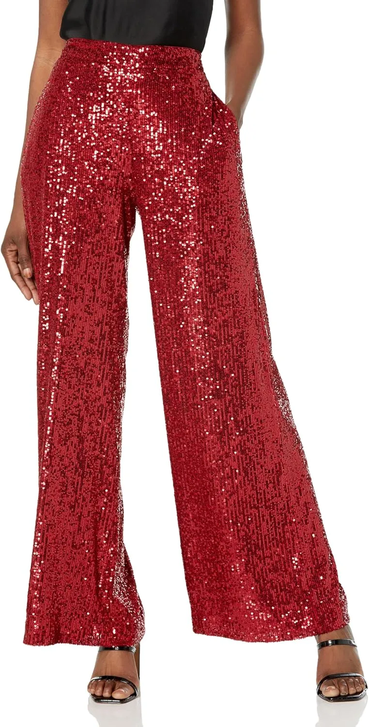 Trina Turk Women's Wide Leg Sequin Pants