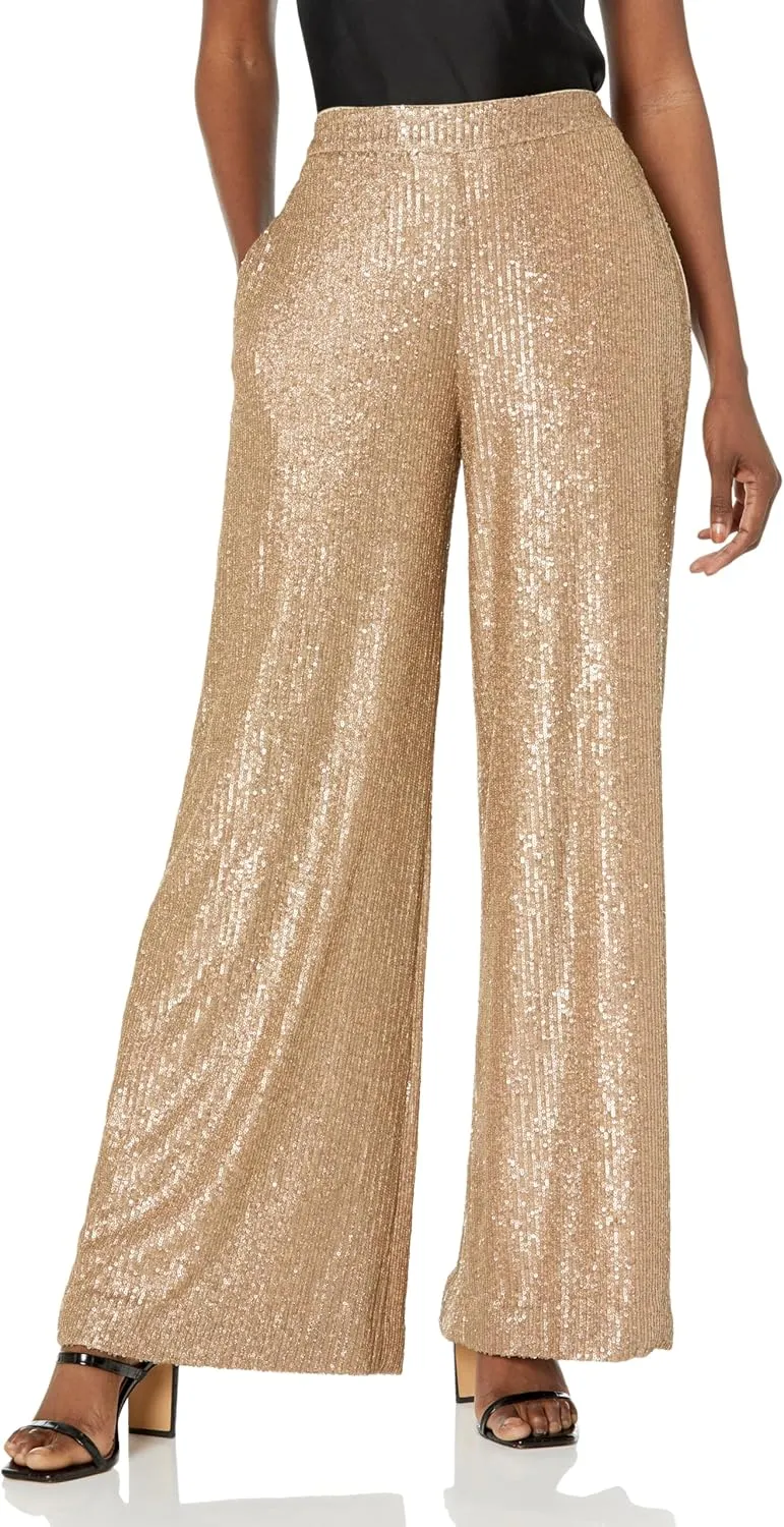 Trina Turk Women's Wide Leg Sequin Pants
