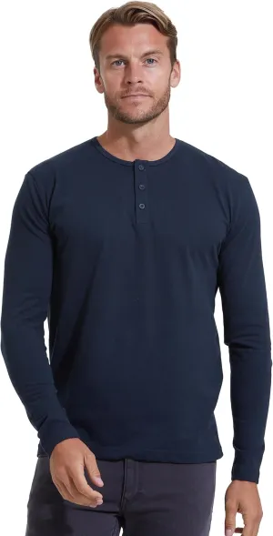 True Classic Mens Long Sleeve Tee Shirts - Classic Henley & Crew Neck Long Sleeve T Shirt - Regular and Tall Thermal Shirts
