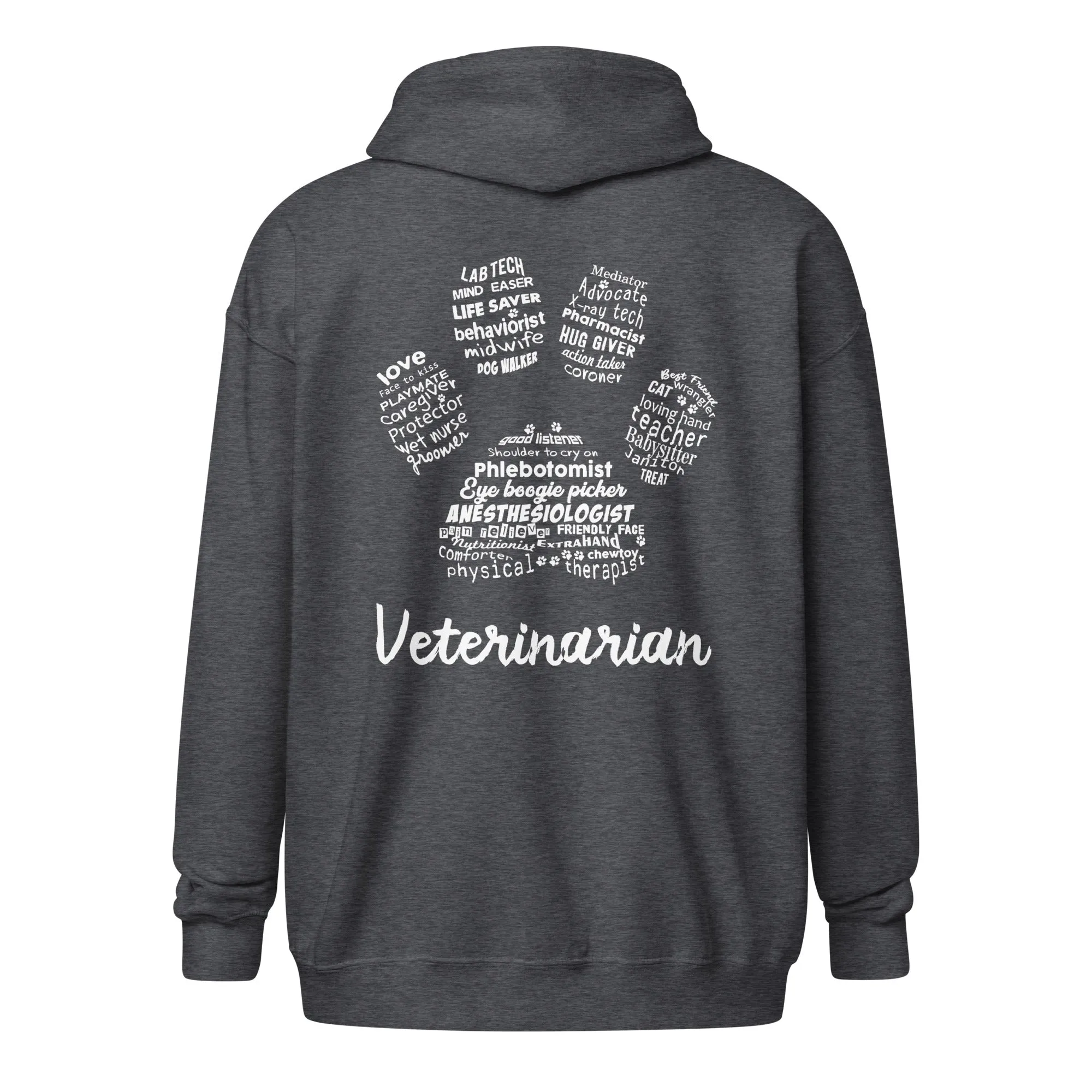 Veterinarian - Paw Print Unisex Zip Hoodie