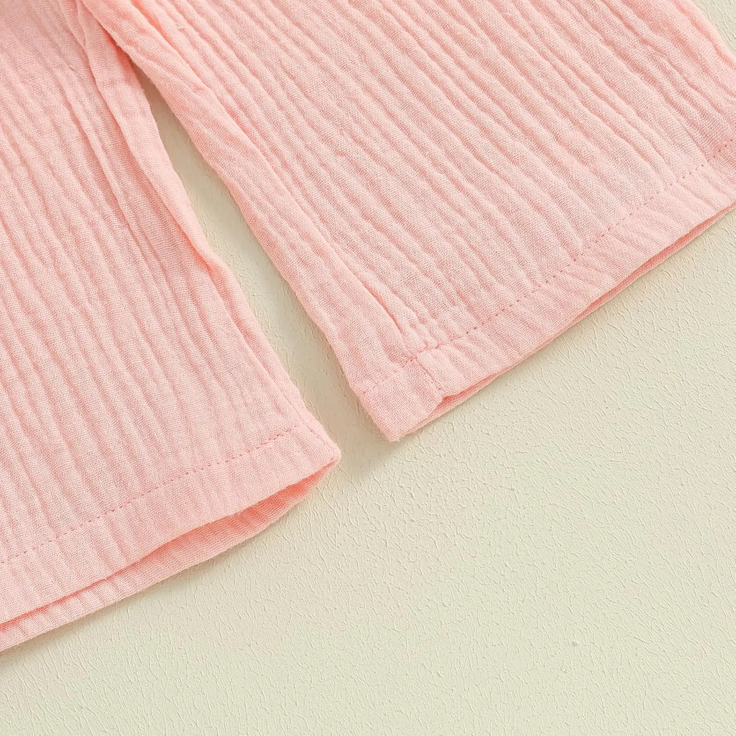 VISGOGO Infant Baby Toddler Girls Clothes Solid Color Sleeveless Camisole Linen Pants Set Baby Summer Outfits