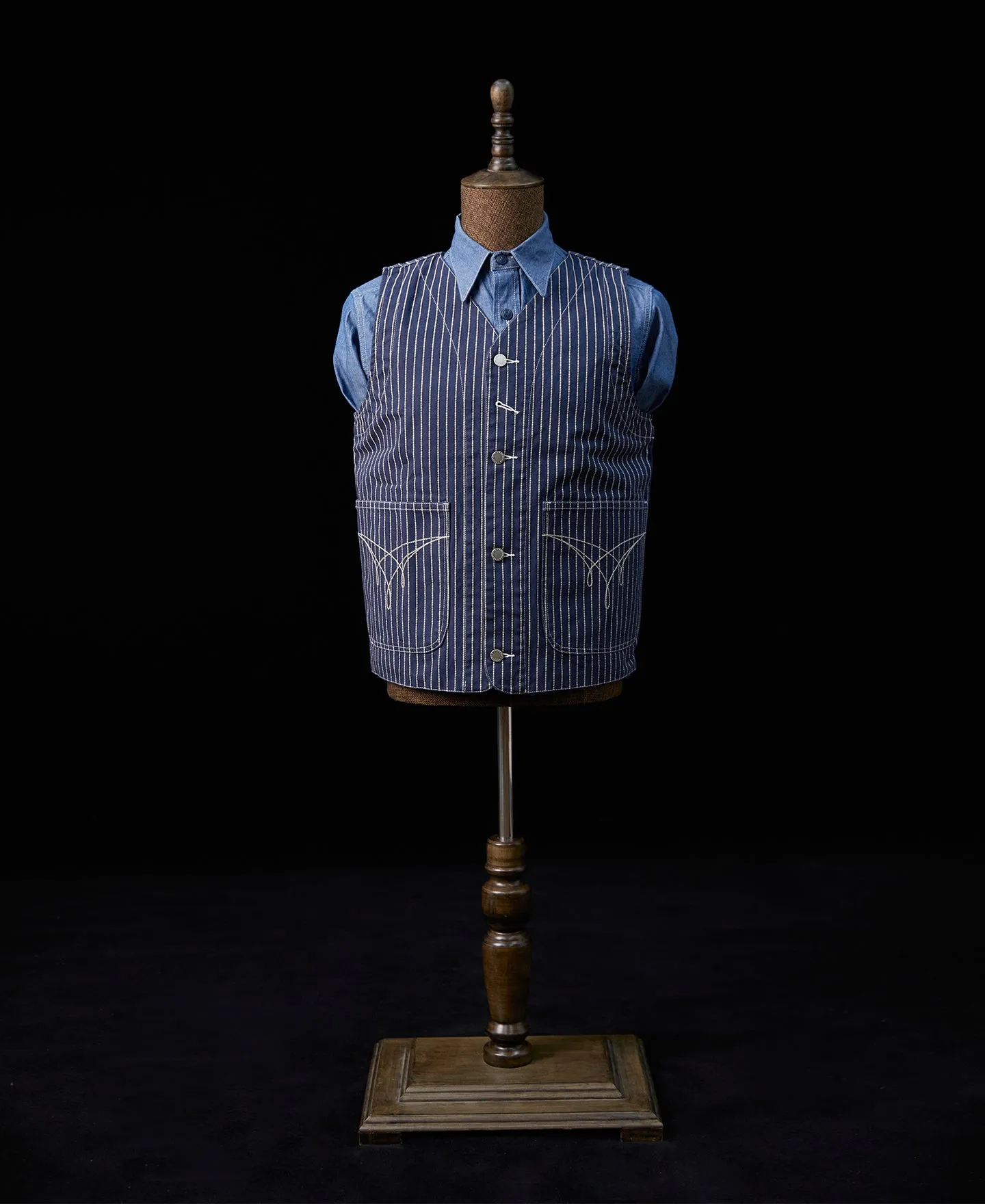 Wabash Stripe Canvas Work Vest