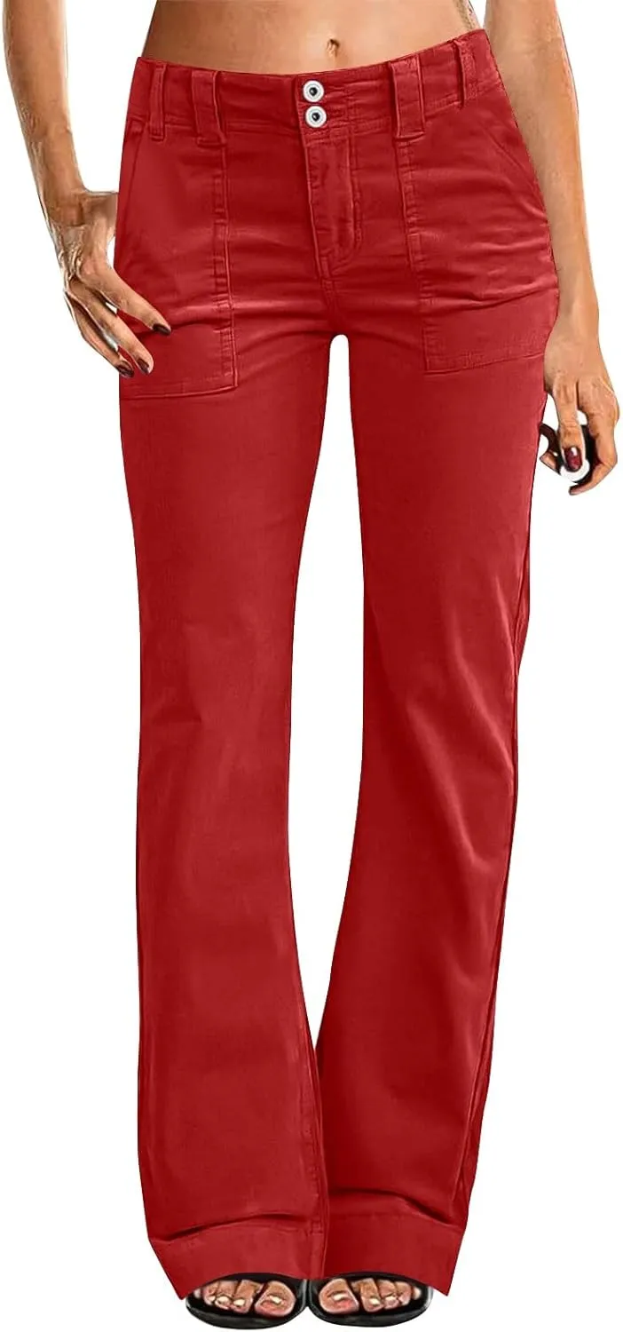 Wide Leg Pants for Women, Wide Leg Straight Oversized Pants High Waisted