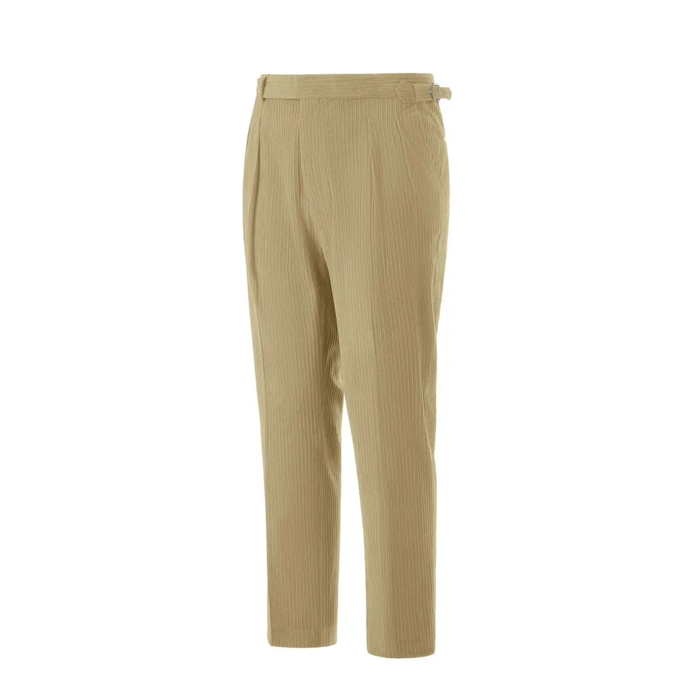 Winter Corduroy Peak Lapel 2 Pieces Men's Suits Jacket Pants 2786