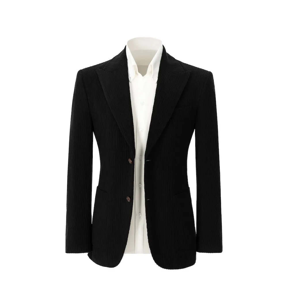 Winter Corduroy Peak Lapel 2 Pieces Men's Suits Jacket Pants 2786