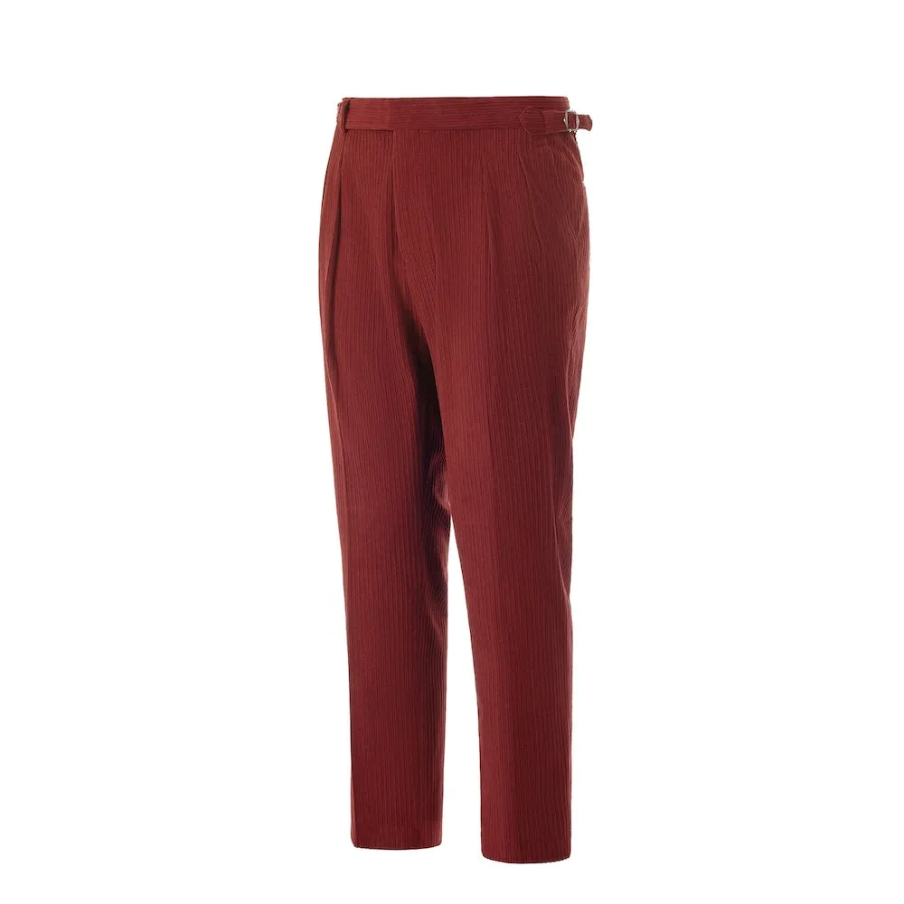 Winter Corduroy Peak Lapel 2 Pieces Men's Suits Jacket Pants 2786