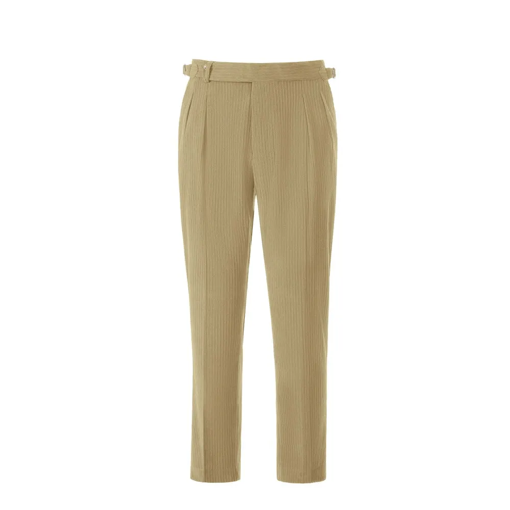 Winter Corduroy Peak Lapel 2 Pieces Men's Suits Jacket Pants 2786