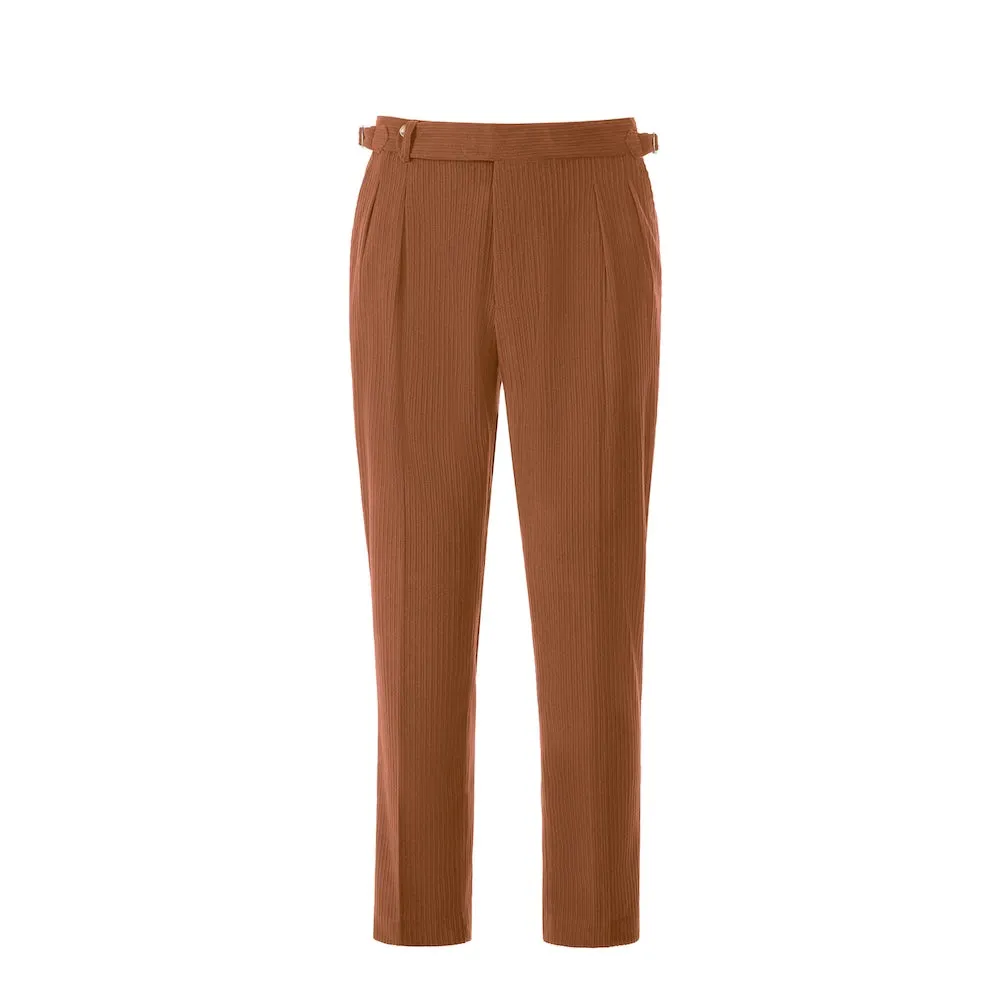 Winter Corduroy Peak Lapel 2 Pieces Men's Suits Jacket Pants 2786