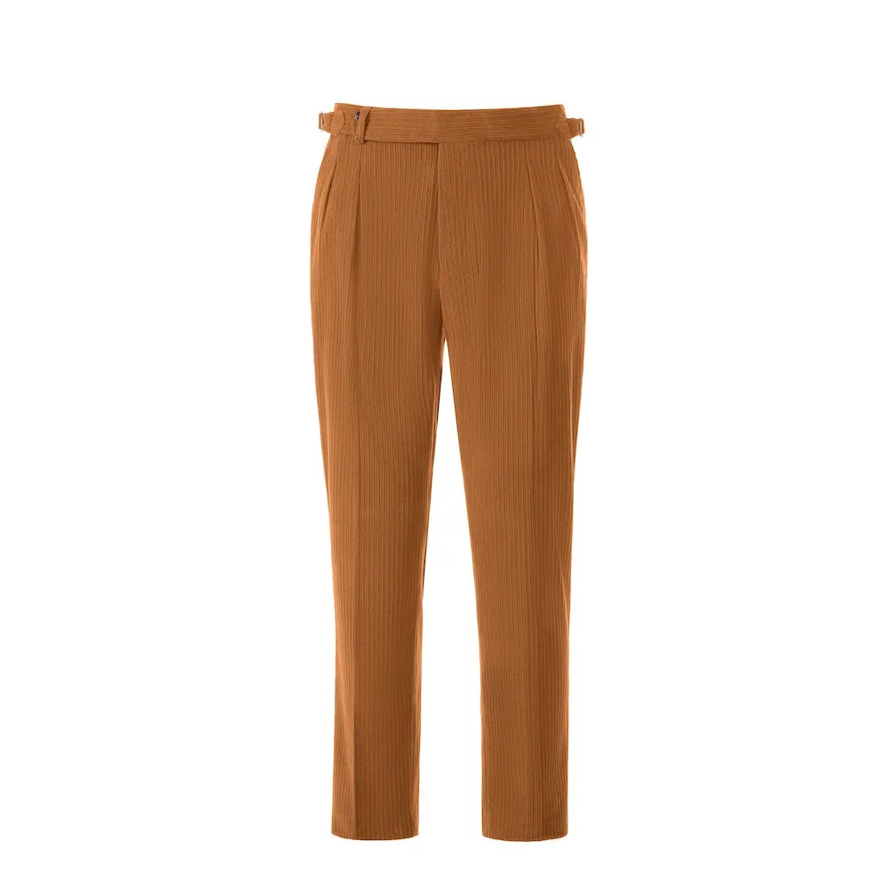 Winter Corduroy Peak Lapel 2 Pieces Men's Suits Jacket Pants 2786