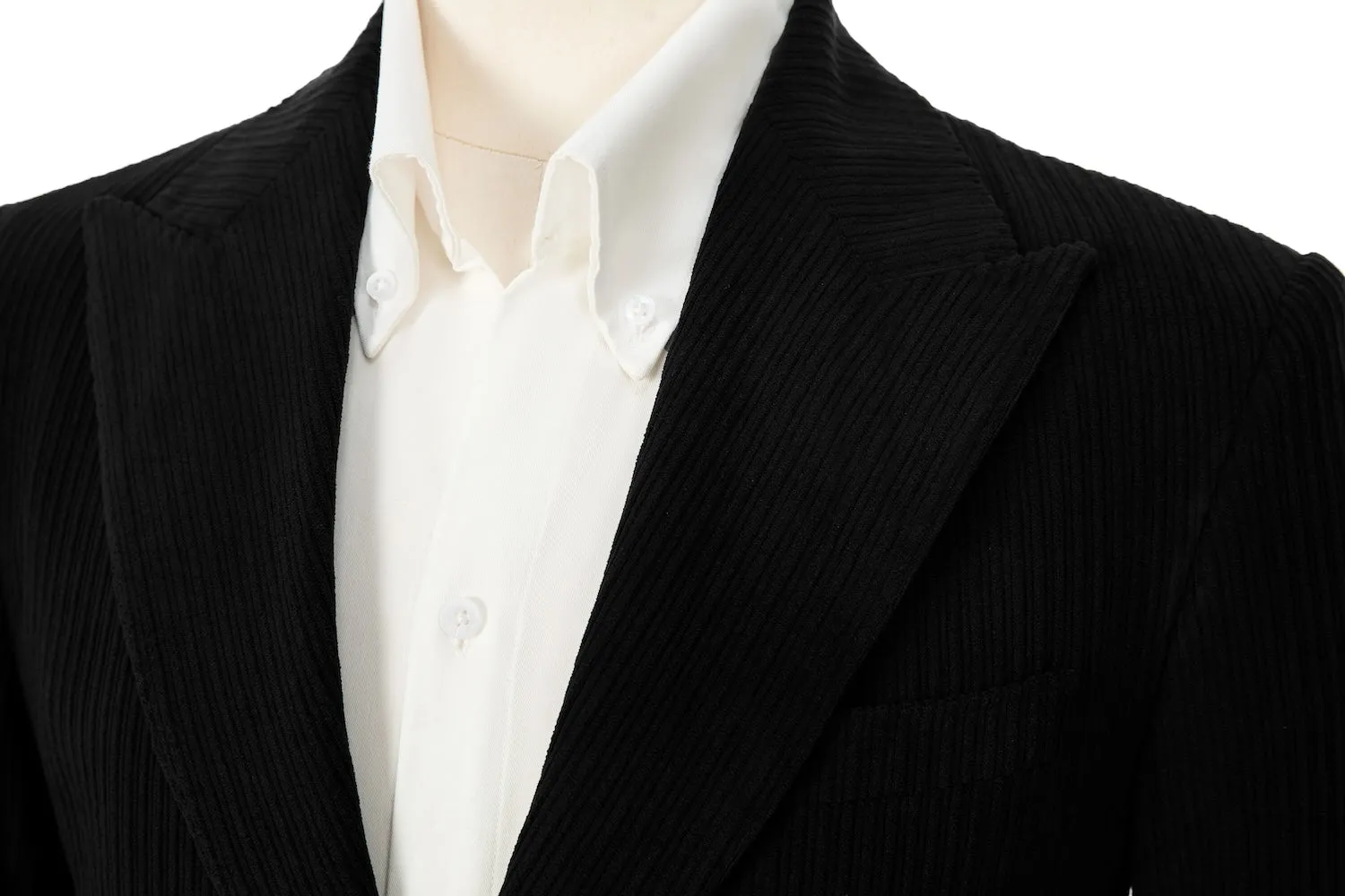 Winter Corduroy Peak Lapel 2 Pieces Men's Suits Jacket Pants 2786