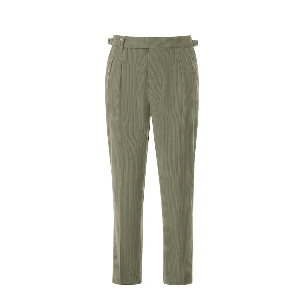 Winter Corduroy Peak Lapel 2 Pieces Men's Suits Jacket Pants 2786