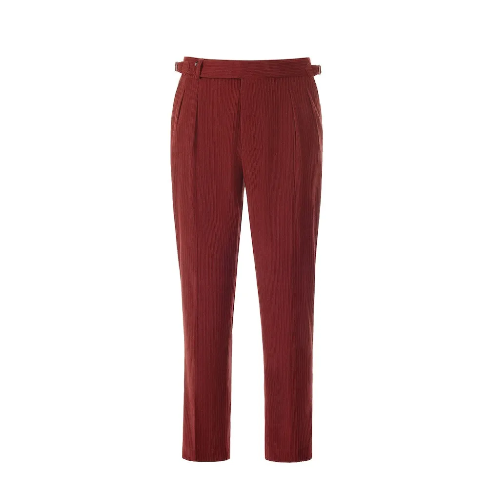 Winter Corduroy Peak Lapel 2 Pieces Men's Suits Jacket Pants 2786