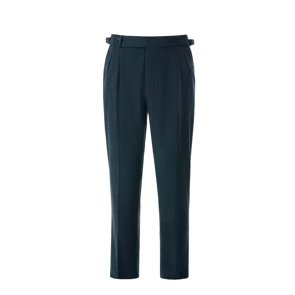 Winter Corduroy Peak Lapel 2 Pieces Men's Suits Jacket Pants 2786