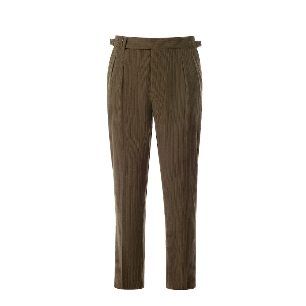 Winter Corduroy Peak Lapel 2 Pieces Men's Suits Jacket Pants 2786