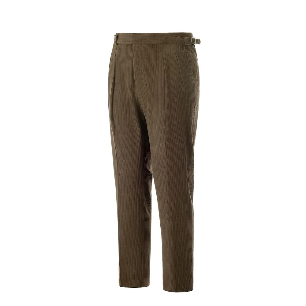 Winter Corduroy Peak Lapel 2 Pieces Men's Suits Jacket Pants 2786