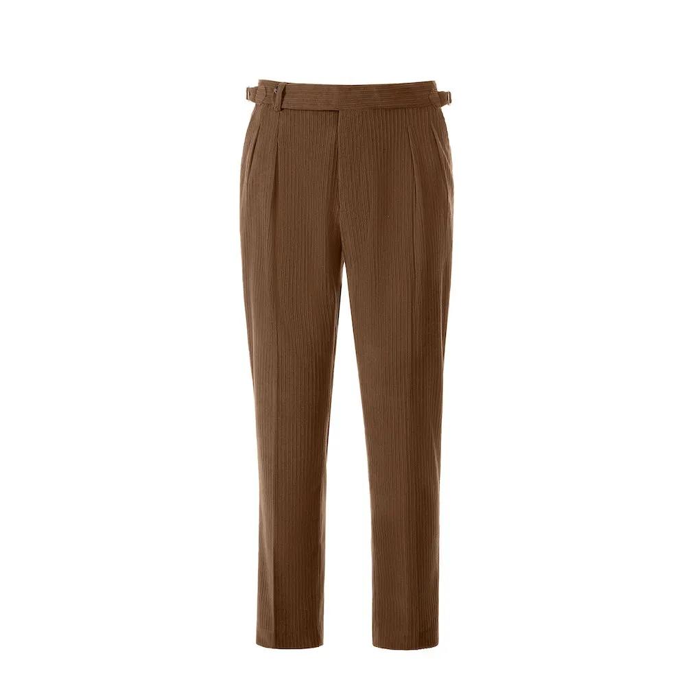 Winter Corduroy Peak Lapel 2 Pieces Men's Suits Jacket Pants 2786