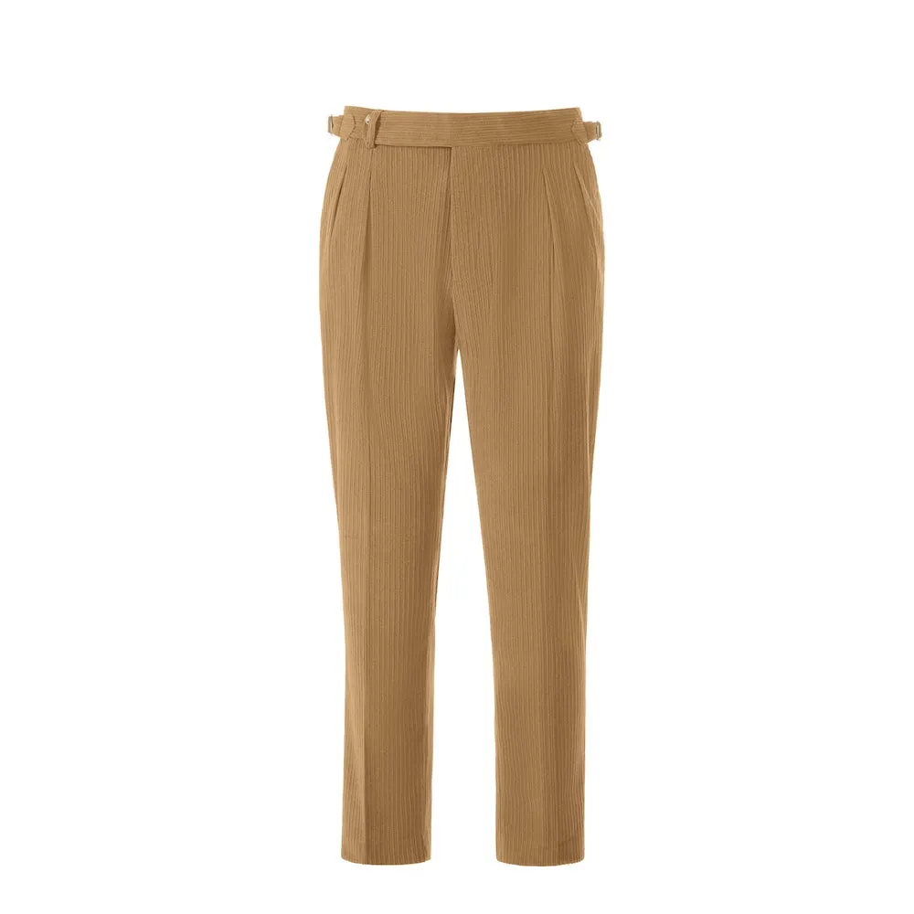 Winter Corduroy Peak Lapel 2 Pieces Men's Suits Jacket Pants 2786