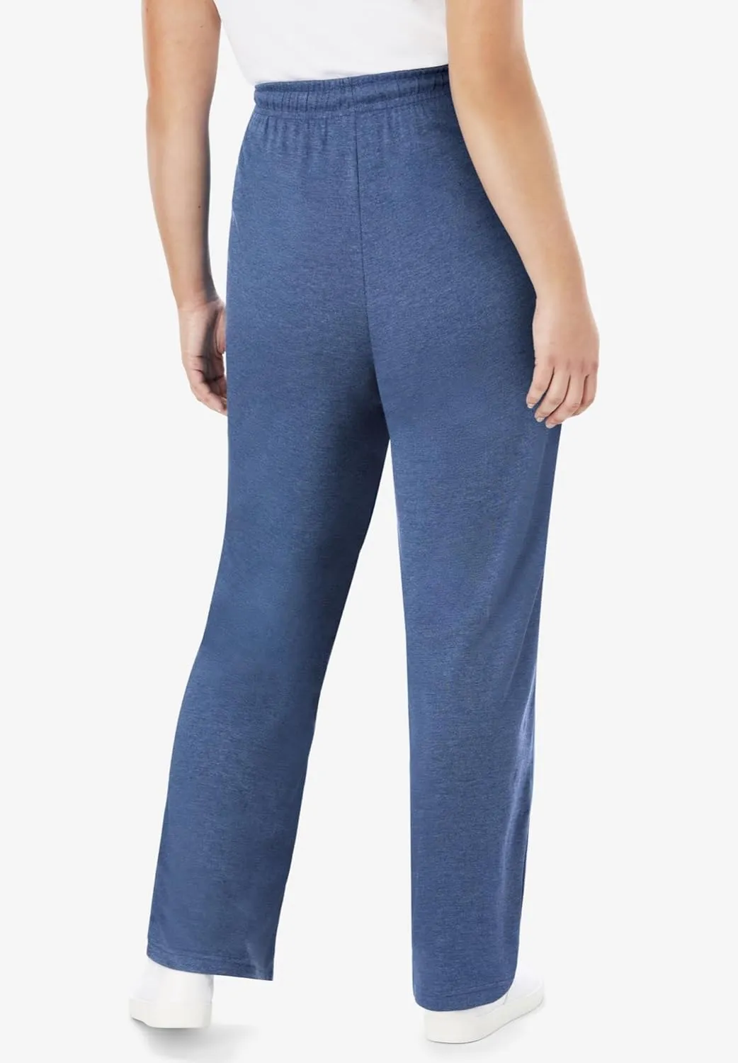 Woman Within Women's Plus Size Sport Knit Straight Leg Pant