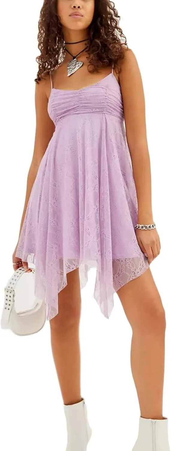 Women Floral Bodycon Mini Dress Y2k Sexy Fly Sleeve V Neck Ruffle Dress 2023 Summer Casual Dresses Sundress