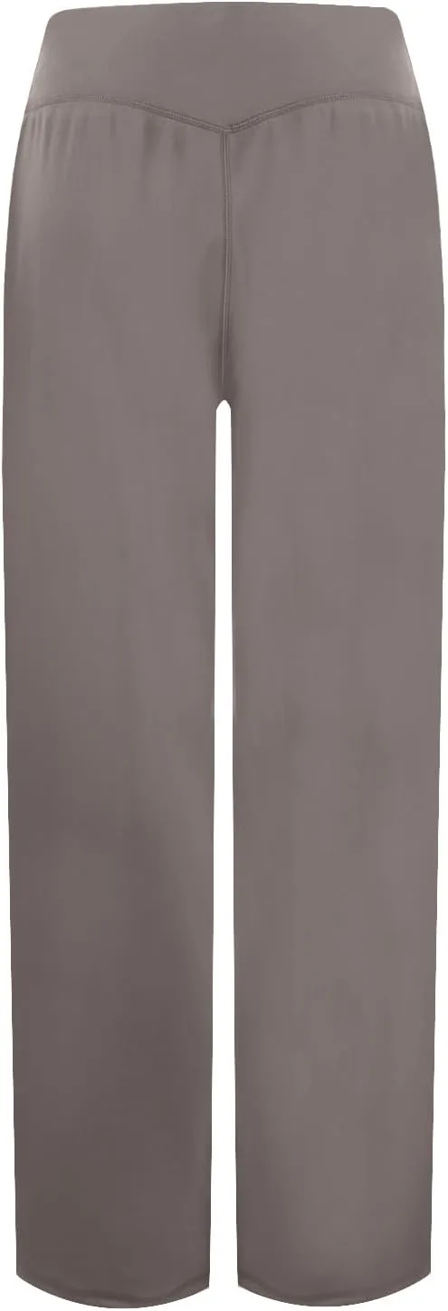 Women Wide Leg Yoga Pants with Pockets Tummy Control Flare Leggings Straight Leg Sweatpants Stretch Lounge Pants
