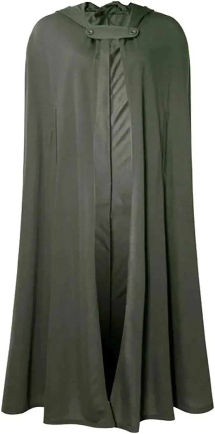 Women Winter Long Cape Coat Renaissance Victorian Jacket Cloak Hood Vintage Casual Robes Cosplay Halloween Costume