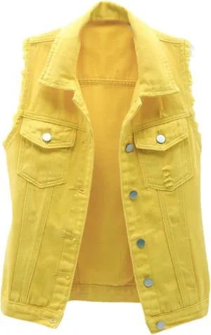 Women'S Denim Vest - Fashion Jacket Women Tops Short Large Size S-5Xl Coat Thin Sleeveless Waistcoat Spring Au