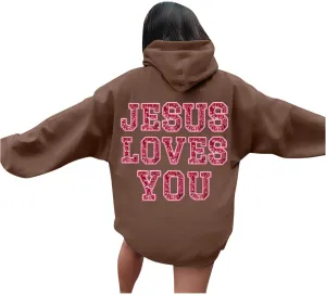 Women'S Fashion Hoodies & Sweatshirts Long Sleeve Drawstring Hoodies Print Oversized Fall Tops Heavy Sweatpants
