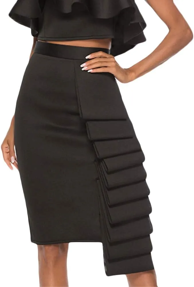 Women's High Waist A-Line Pleated Solid Vintage Swing Maxi Skirts Midi Skirt Party
