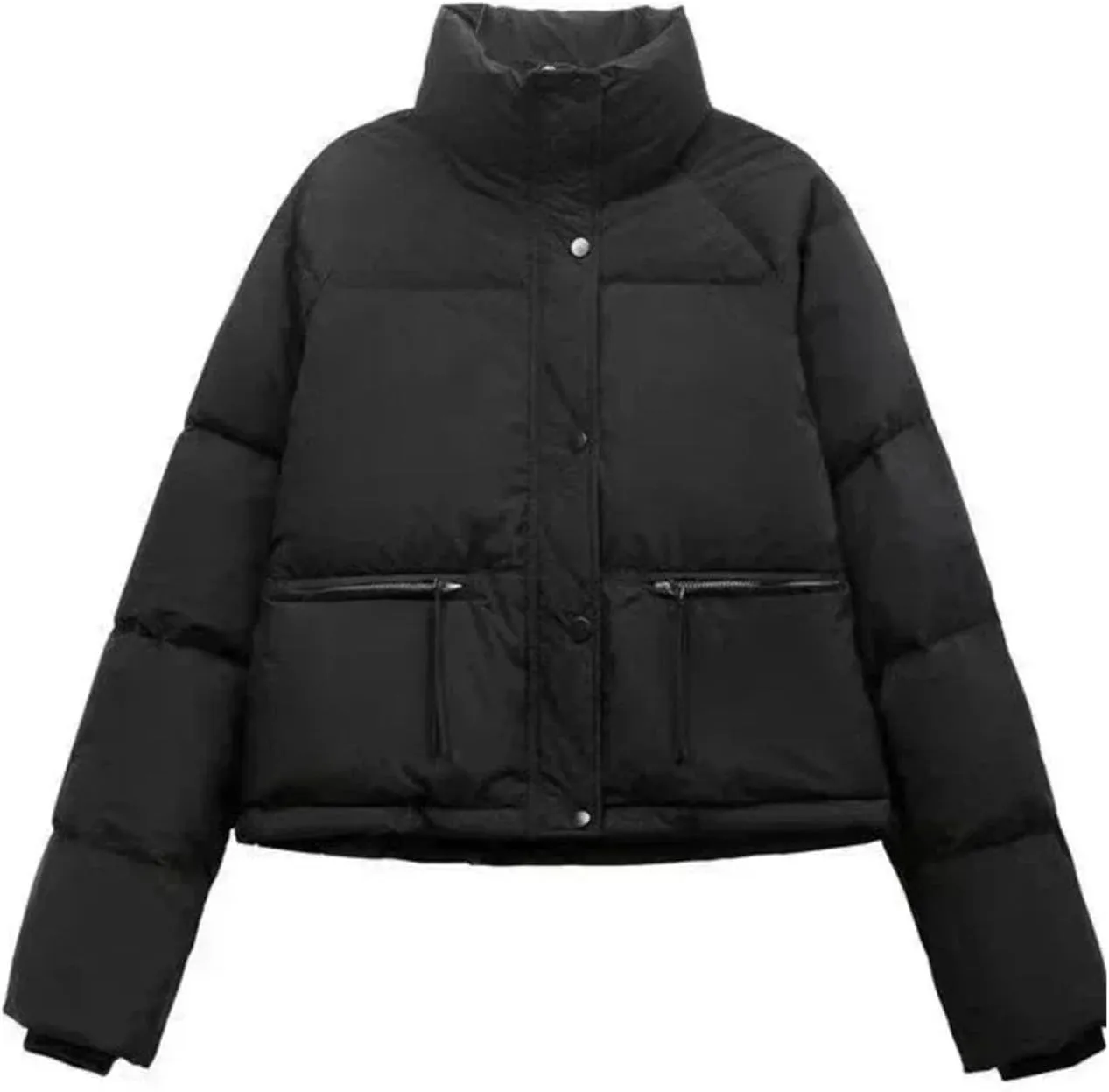 Women's Jacket in Cotton-padded Short Fashion Stand Collar Thicken Bread Jacket Coat Tops