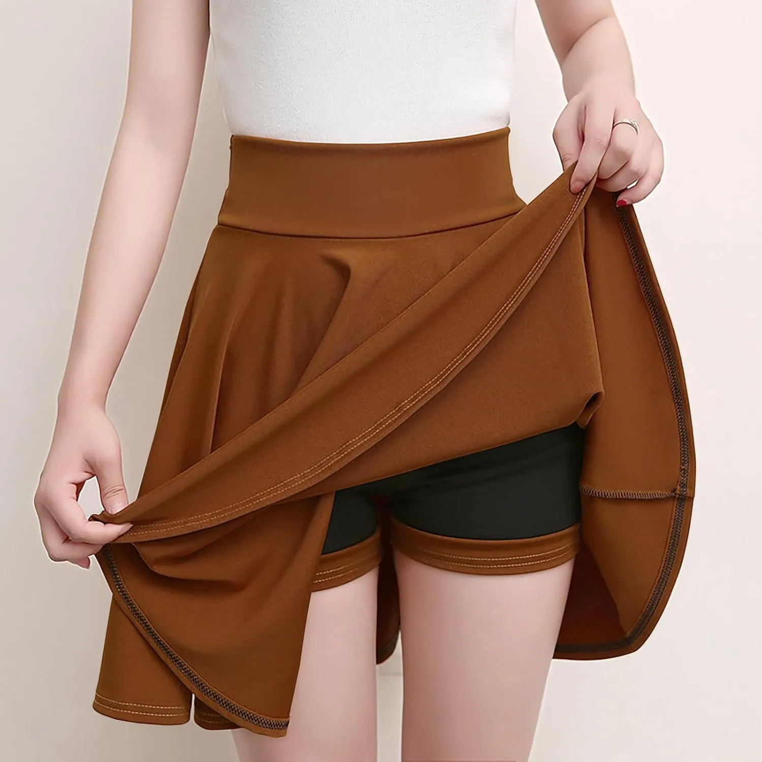 Women's Pleated Mini Skirts Built in Shorts Tummy Control high Waisted a-line Skirts Teen Girls Tennis Golf Skorts