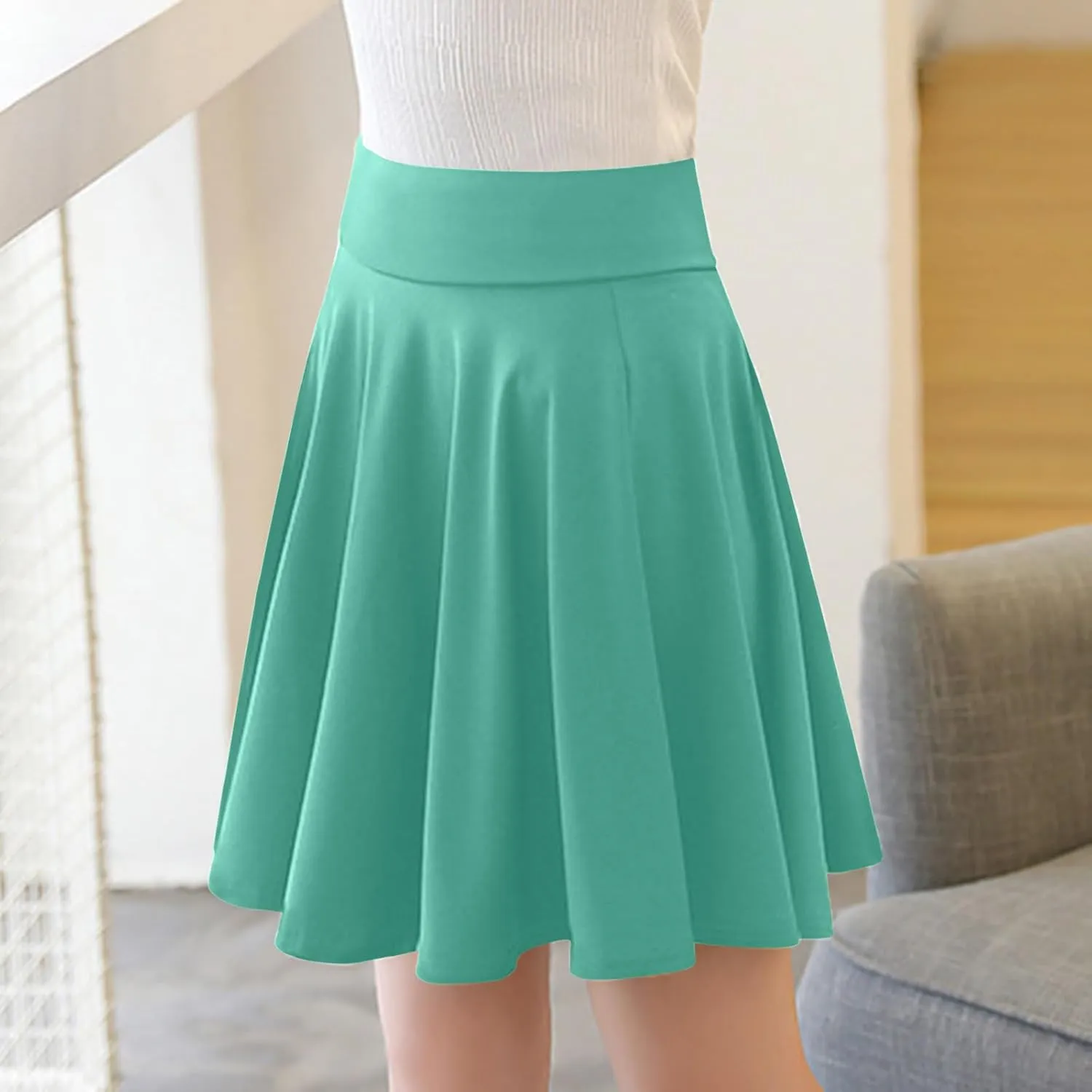 Women's Pleated Mini Skirts Built in Shorts Tummy Control high Waisted a-line Skirts Teen Girls Tennis Golf Skorts